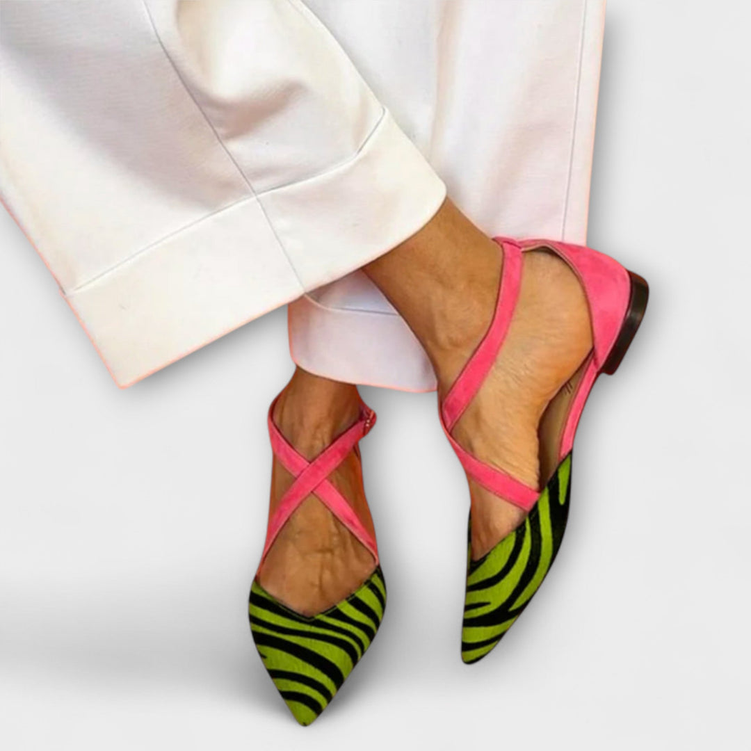 Judit - Zebra mintás balettcipők