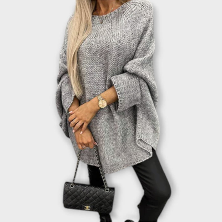 Izabel - Stílusos női pulóver kerek nyakkivágással