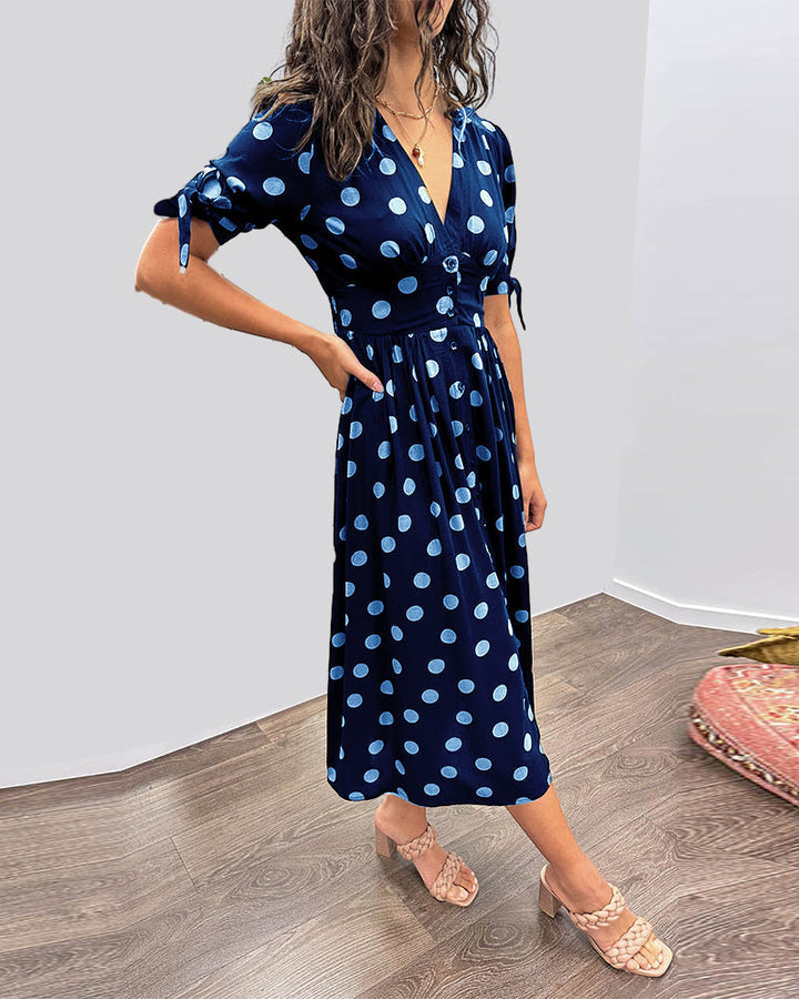 Magda - Elegáns Pöttyös Ruha