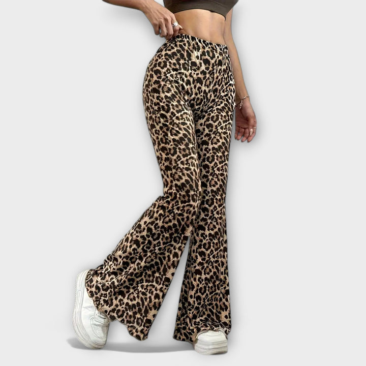 Gabriella - Leopárdmintás bootcut nadrág