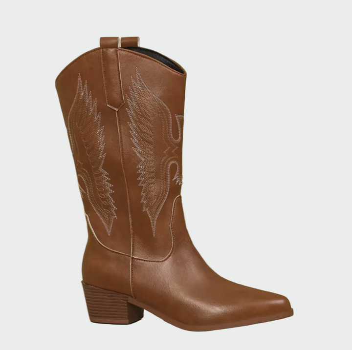 Julianna - Nyugati cowboy csizmák bőrből