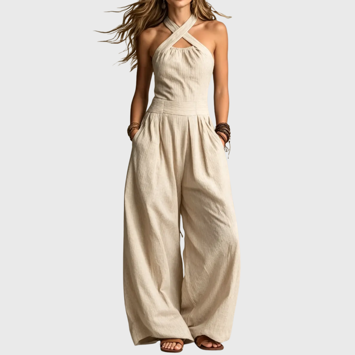 ADRIANA | Elegáns keresztpántos jumpsuit