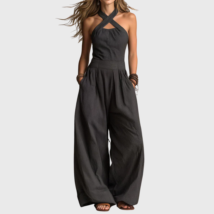 ADRIANA | Elegáns keresztpántos jumpsuit