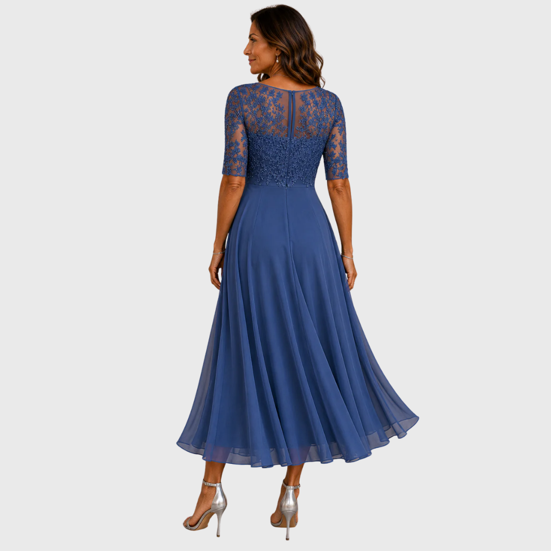 Maria | Elegáns csipkés sifonruha