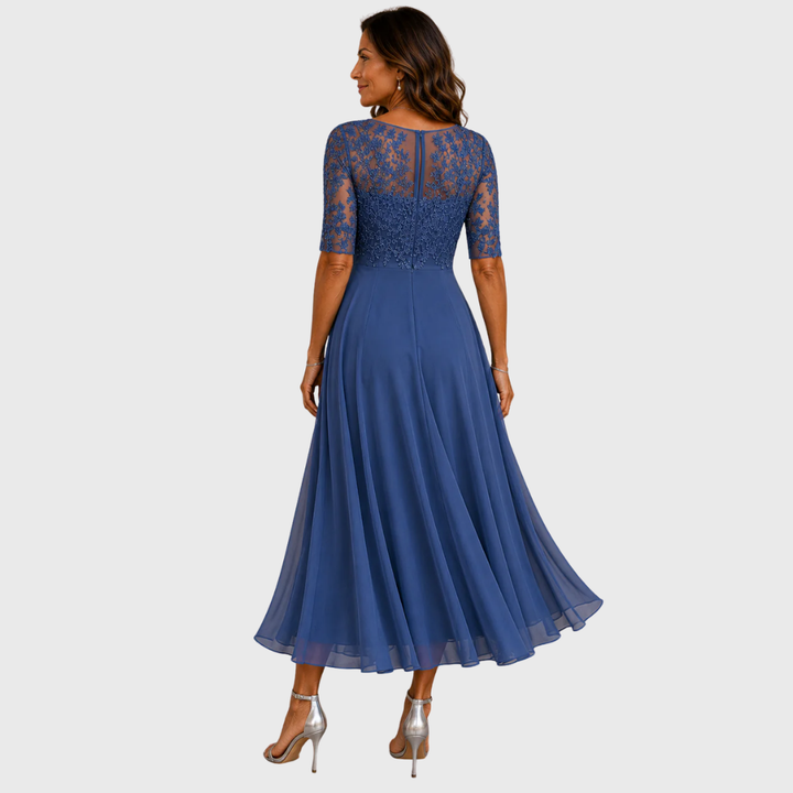Maria | Elegáns csipkés sifonruha