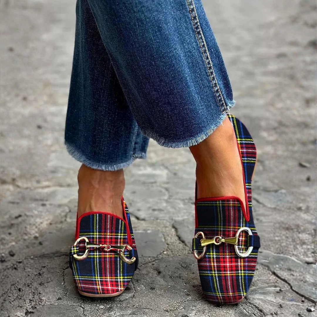 Hedvig - Kockás mokaszin