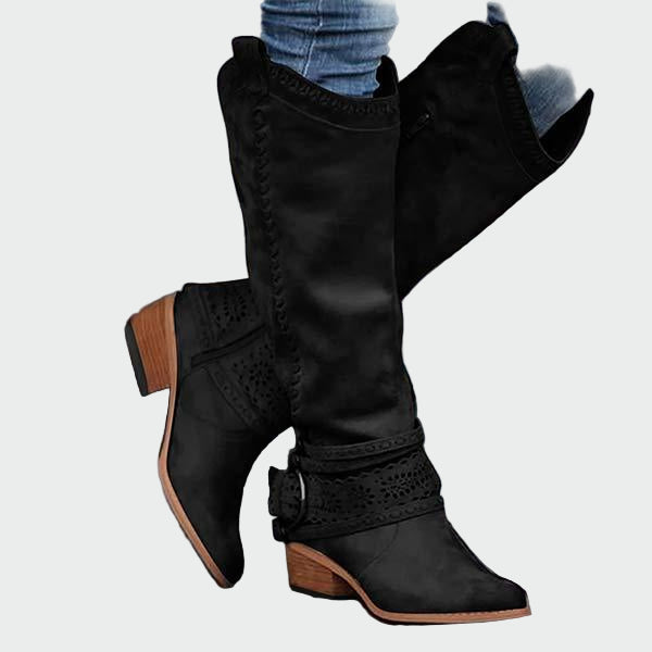 Éva - Retro bőr cowboy csizma