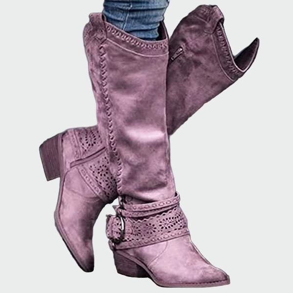Éva - Retro bőr cowboy csizma